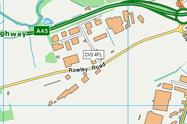 CV3 4FL map - OS VectorMap District (Ordnance Survey)
