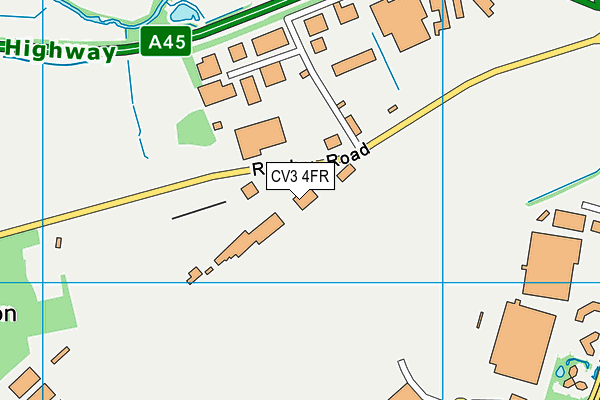 CV3 4FR map - OS VectorMap District (Ordnance Survey)