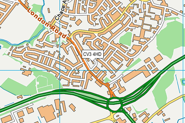 CV3 4HD map - OS VectorMap District (Ordnance Survey)