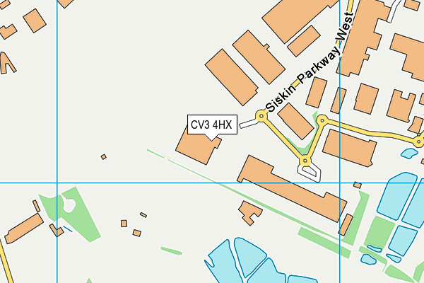 CV3 4HX map - OS VectorMap District (Ordnance Survey)
