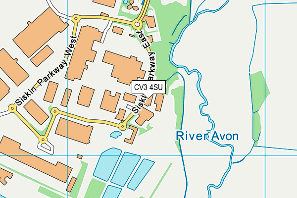 CV3 4SU map - OS VectorMap District (Ordnance Survey)