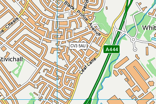 CV3 5AU map - OS VectorMap District (Ordnance Survey)