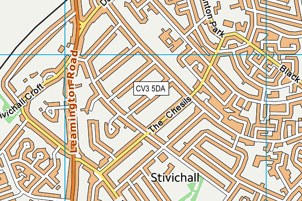 CV3 5DA map - OS VectorMap District (Ordnance Survey)