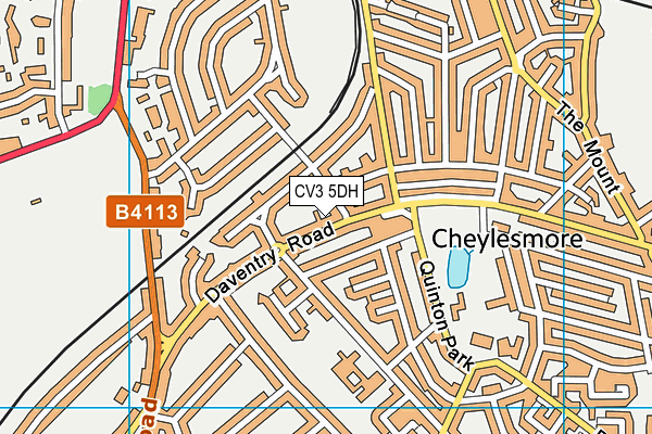 CV3 5DH map - OS VectorMap District (Ordnance Survey)