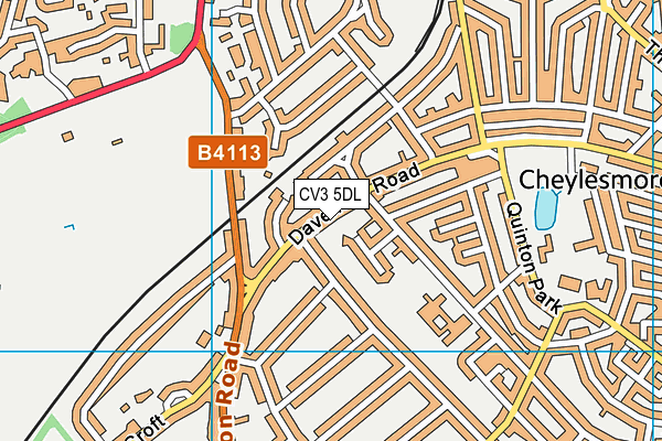CV3 5DL map - OS VectorMap District (Ordnance Survey)