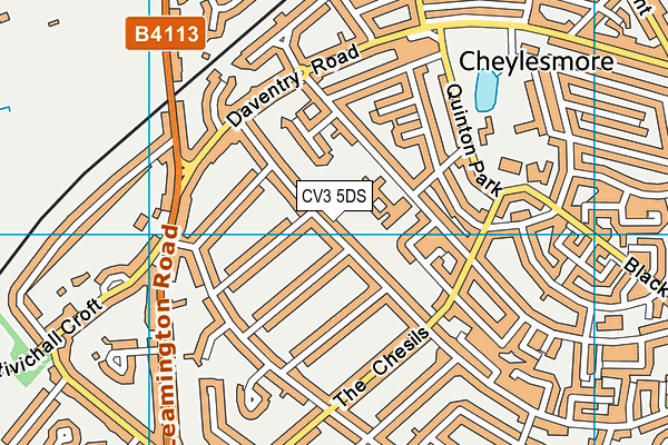 CV3 5DS map - OS VectorMap District (Ordnance Survey)
