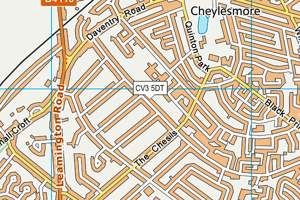 CV3 5DT map - OS VectorMap District (Ordnance Survey)