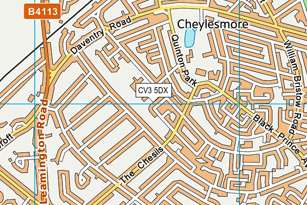 CV3 5DX map - OS VectorMap District (Ordnance Survey)