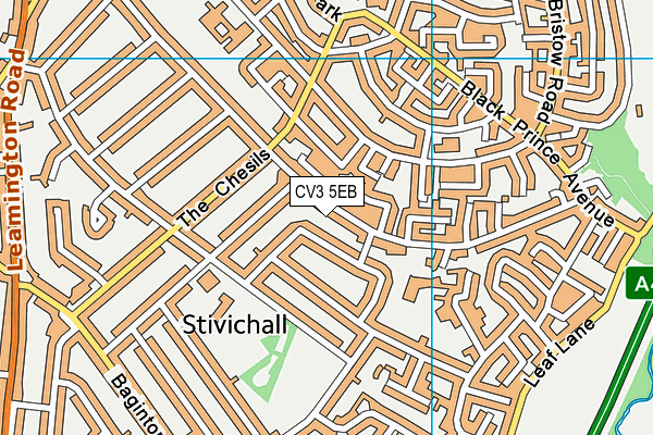 CV3 5EB map - OS VectorMap District (Ordnance Survey)
