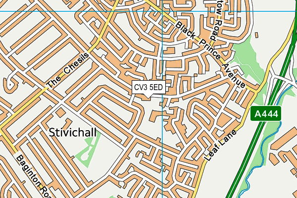 CV3 5ED map - OS VectorMap District (Ordnance Survey)