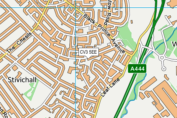 CV3 5EE map - OS VectorMap District (Ordnance Survey)