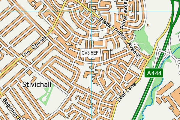 CV3 5EF map - OS VectorMap District (Ordnance Survey)