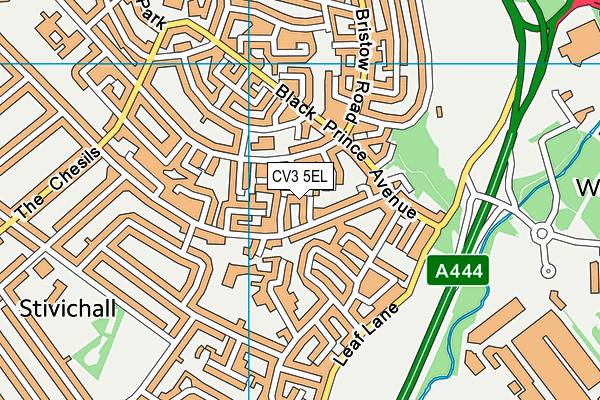 CV3 5EL map - OS VectorMap District (Ordnance Survey)