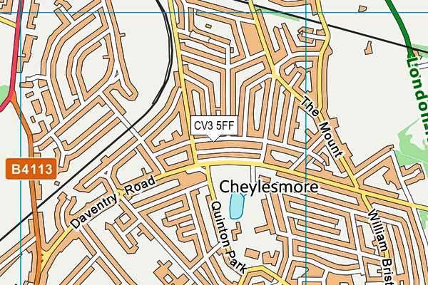 CV3 5FF map - OS VectorMap District (Ordnance Survey)