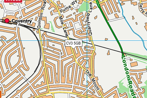 CV3 5GB map - OS VectorMap District (Ordnance Survey)