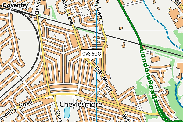 CV3 5GG map - OS VectorMap District (Ordnance Survey)