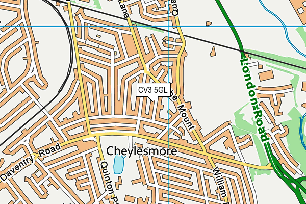 CV3 5GL map - OS VectorMap District (Ordnance Survey)