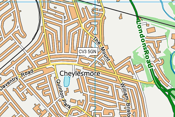 CV3 5GN map - OS VectorMap District (Ordnance Survey)