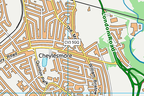 CV3 5GQ map - OS VectorMap District (Ordnance Survey)