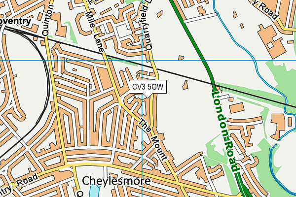 CV3 5GW map - OS VectorMap District (Ordnance Survey)
