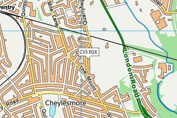 CV3 5GX map - OS VectorMap District (Ordnance Survey)