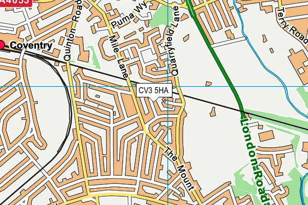 CV3 5HA map - OS VectorMap District (Ordnance Survey)