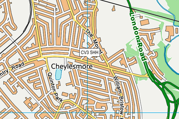 CV3 5HH map - OS VectorMap District (Ordnance Survey)
