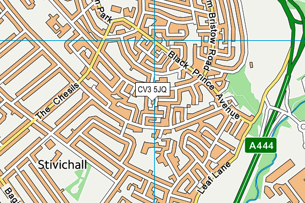CV3 5JQ map - OS VectorMap District (Ordnance Survey)