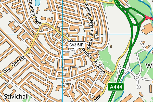 CV3 5JR map - OS VectorMap District (Ordnance Survey)