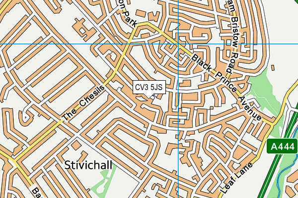 CV3 5JS map - OS VectorMap District (Ordnance Survey)