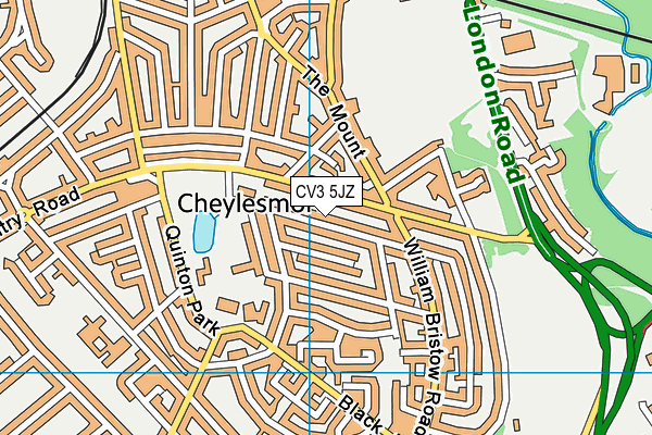 CV3 5JZ map - OS VectorMap District (Ordnance Survey)
