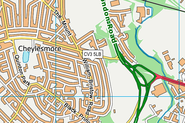 CV3 5LB map - OS VectorMap District (Ordnance Survey)