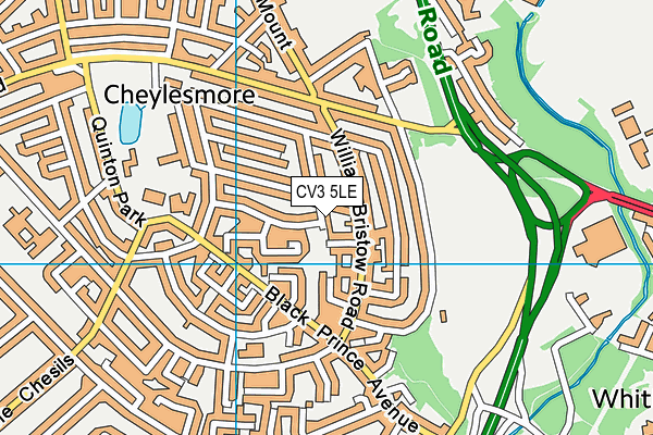 CV3 5LE map - OS VectorMap District (Ordnance Survey)