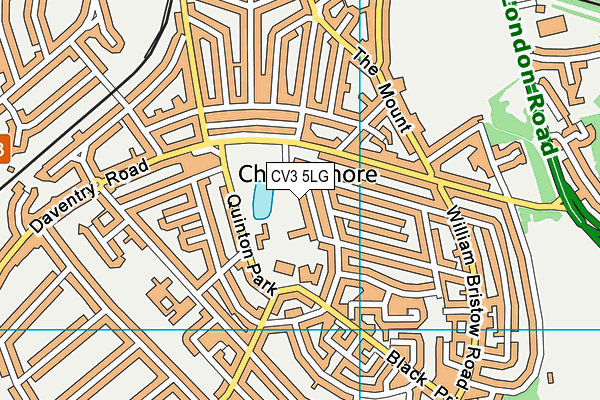 CV3 5LG map - OS VectorMap District (Ordnance Survey)