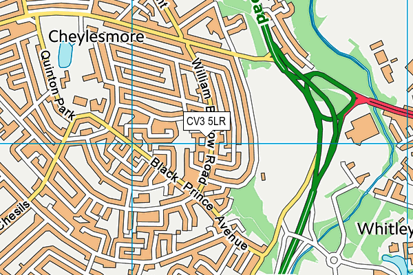 CV3 5LR map - OS VectorMap District (Ordnance Survey)
