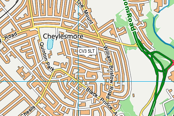 CV3 5LT map - OS VectorMap District (Ordnance Survey)