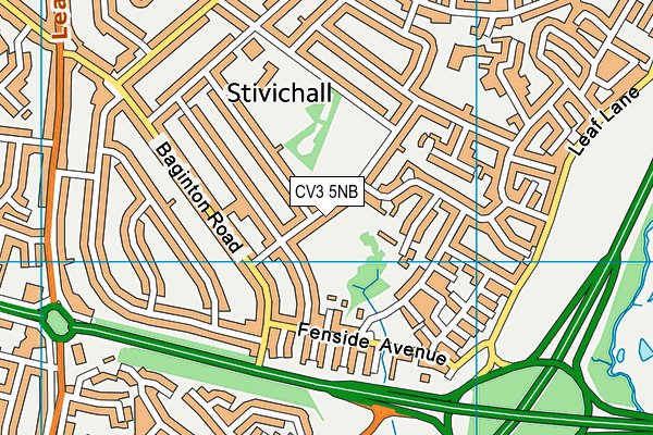 CV3 5NB map - OS VectorMap District (Ordnance Survey)