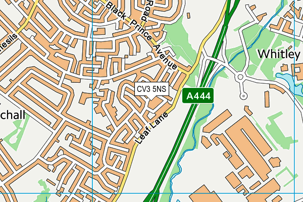 CV3 5NS map - OS VectorMap District (Ordnance Survey)