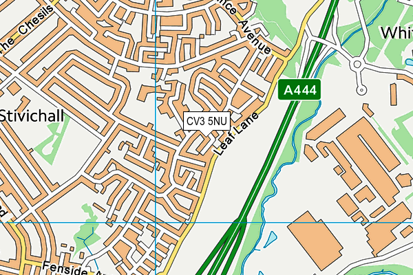 CV3 5NU map - OS VectorMap District (Ordnance Survey)