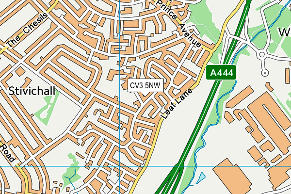 CV3 5NW map - OS VectorMap District (Ordnance Survey)