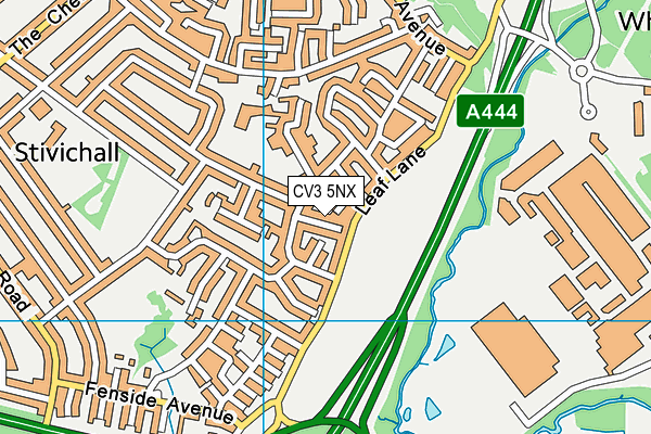 CV3 5NX map - OS VectorMap District (Ordnance Survey)