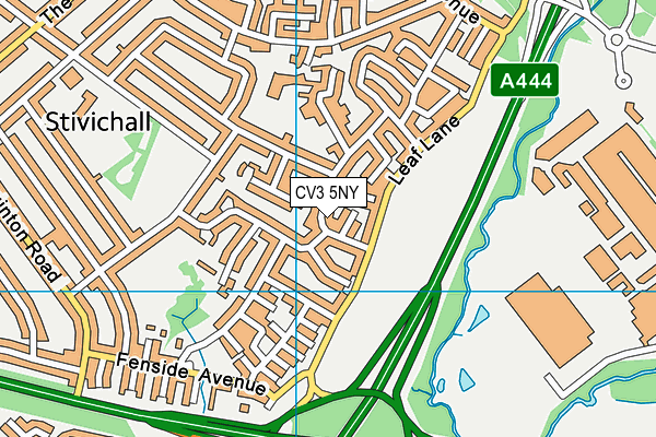 CV3 5NY map - OS VectorMap District (Ordnance Survey)