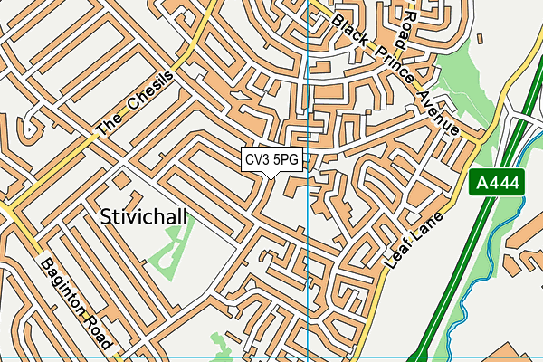 CV3 5PG map - OS VectorMap District (Ordnance Survey)