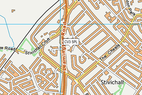 CV3 5PL map - OS VectorMap District (Ordnance Survey)