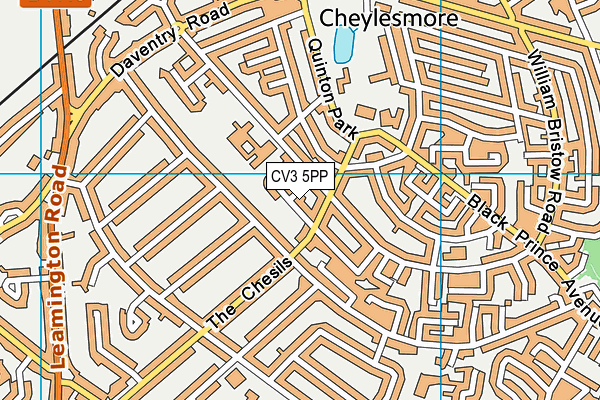 CV3 5PP map - OS VectorMap District (Ordnance Survey)