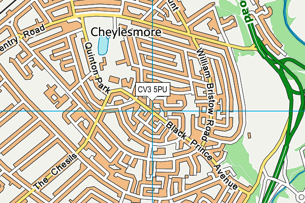 CV3 5PU map - OS VectorMap District (Ordnance Survey)