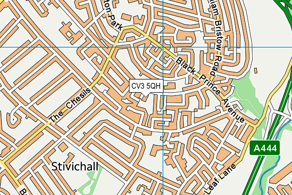 CV3 5QH map - OS VectorMap District (Ordnance Survey)