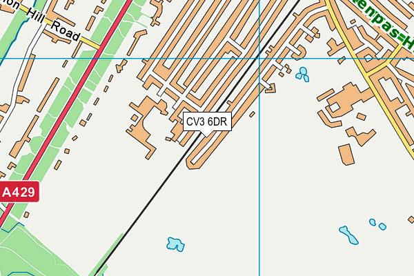 CV3 6DR map - OS VectorMap District (Ordnance Survey)