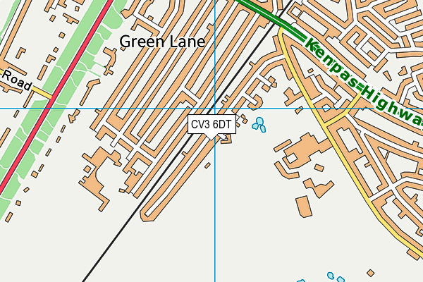 CV3 6DT map - OS VectorMap District (Ordnance Survey)