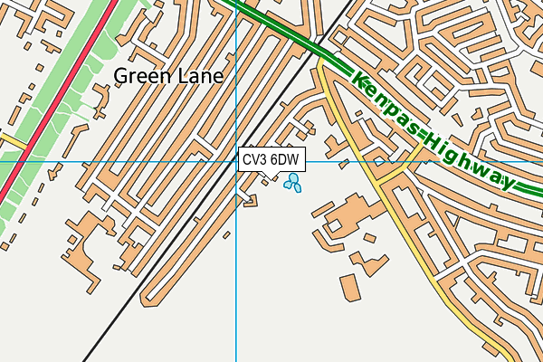 CV3 6DW map - OS VectorMap District (Ordnance Survey)
